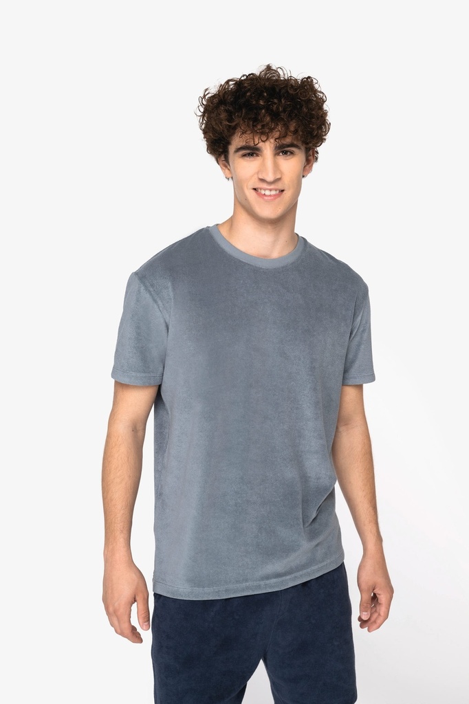 [NS311-AlmondGreen-XS] NS311 - T-shirt écoresponsable en éponge homme - AlmondGreen (XS)