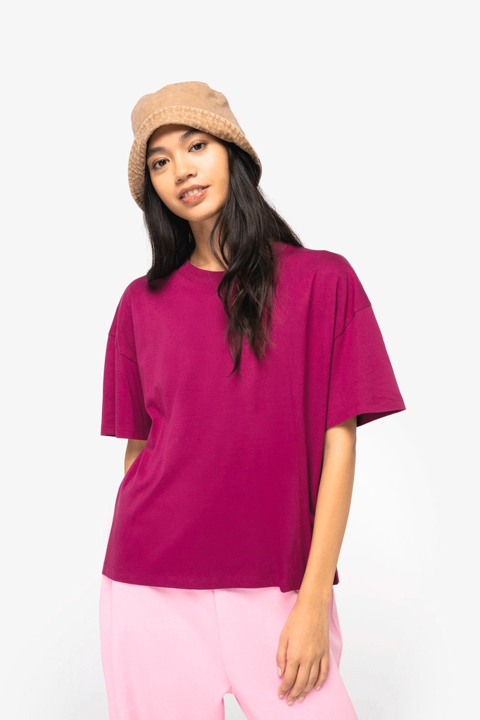 [NS313-PeacockGreen-S/M] NS313 - T-shirt écoresponsable oversize femme - PeacockGreen (S/M)