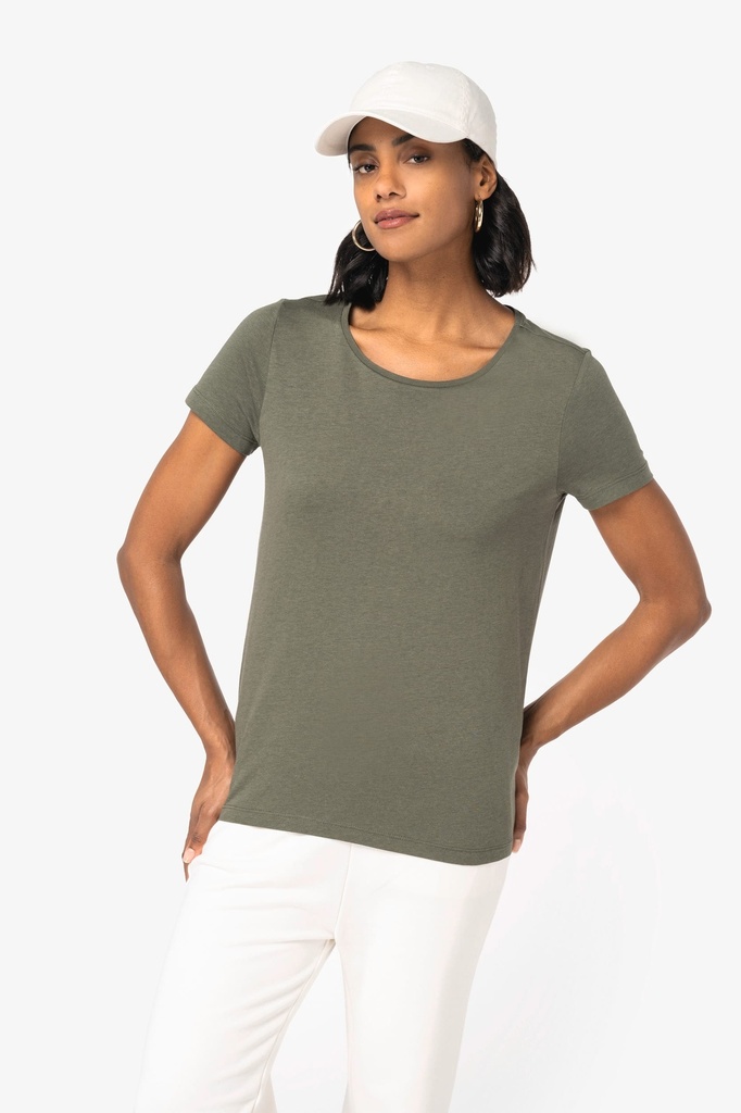 [NS322-Black-XS] NS322 - T-shirt écoresponsable en modal femme - Black (XS)