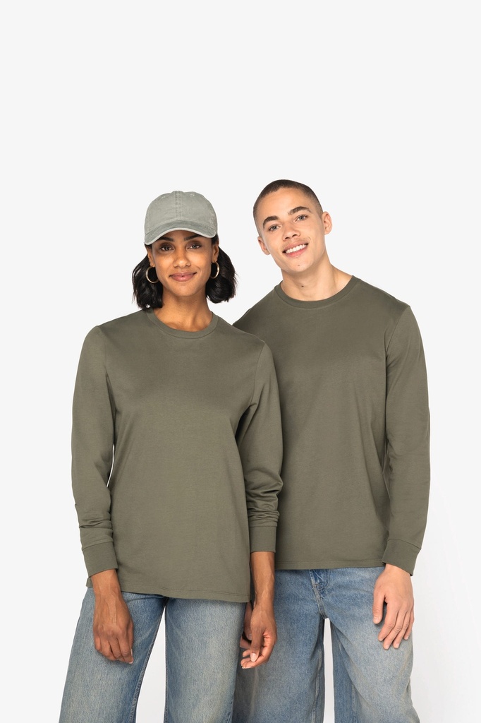 [NS333-Black-XS] NS333 - T-shirt écoresponsable manches longues unisexe - Black (XS)
