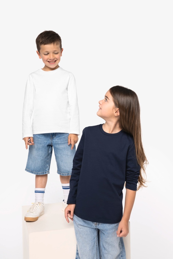 [NS346-PetalRose-12/14ans] NS346 - T-shirt écoresponsable manches longues enfant - PetalRose (12/14 ANS)