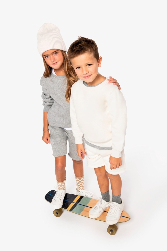 [NS403-HibiscusRed-12/14ans] NS403 - Sweat-shirt écoresponsable à col rond enfant - HibiscusRed (12/14 ANS)