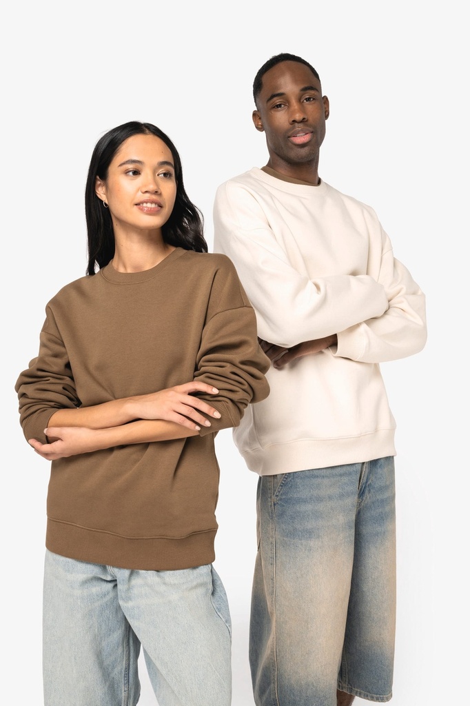 [NS407-BrookGreen-2XS] NS407 - Sweat-shirt écoresponsable à col rond oversize unisexe - BrookGreen (2XS)