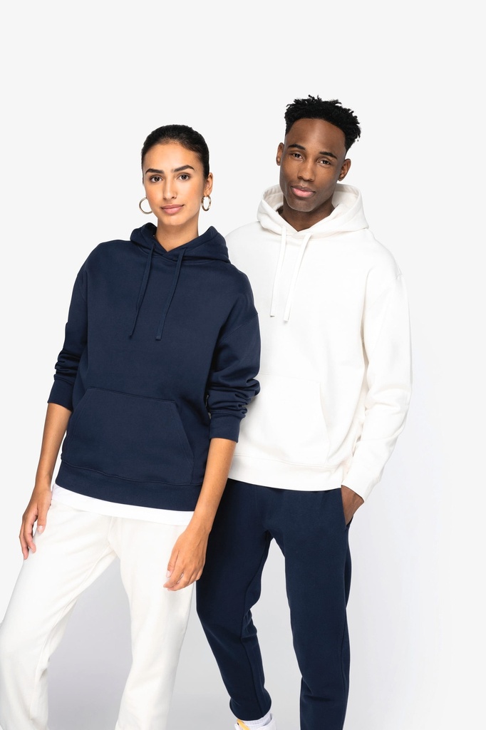 [NS436-WetSand-2XS] NS436 - Sweat-shirt écoresponsable à capuche à épaules tombantes molleton gratté unisexe  - WetSand (2XS)