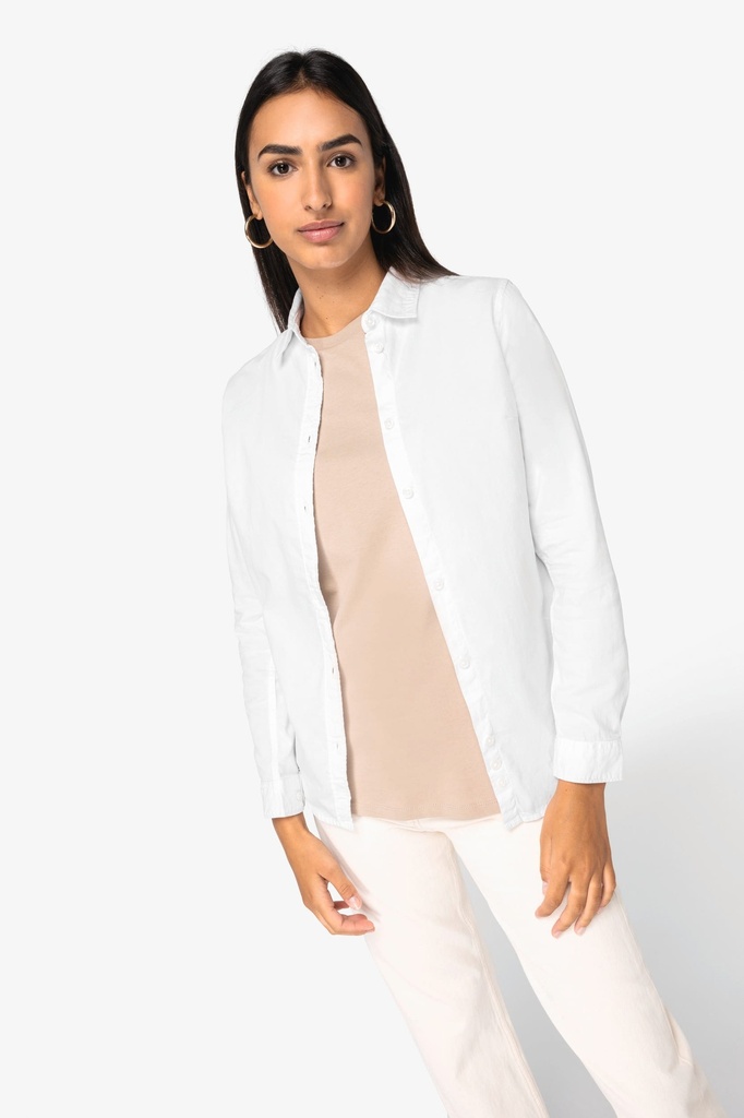 [NS503-WashedLinen-XS] NS503 - Chemise écoresponsable délavée femme - WashedLinen (XS)