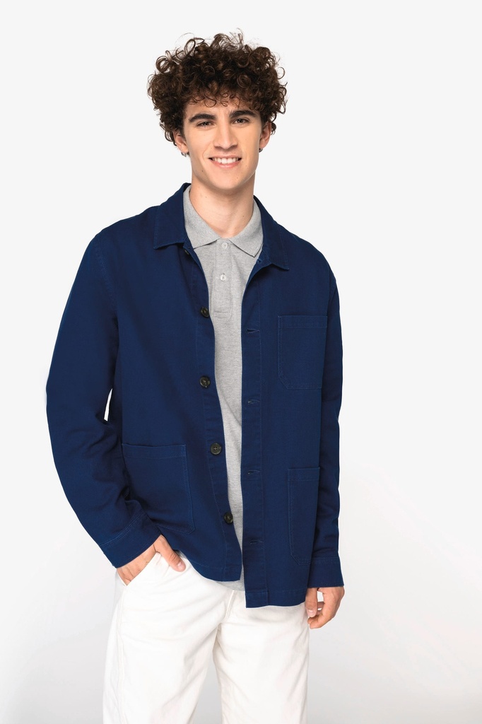 [NS610-WashedBrownSugar-S] NS610 - Veste worker écoresponsable délavée homme  - WashedBrownSugar (S)