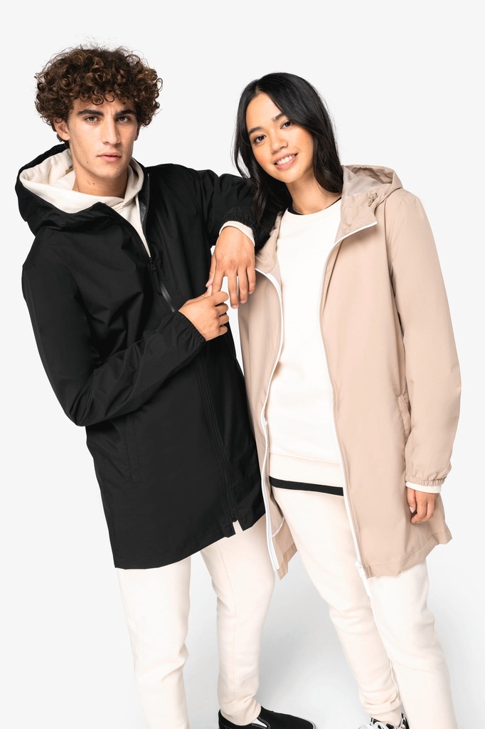 [NS615-Black-2XS] NS615 - Veste écoresponsable imperméable unisexe - Black (2XS)