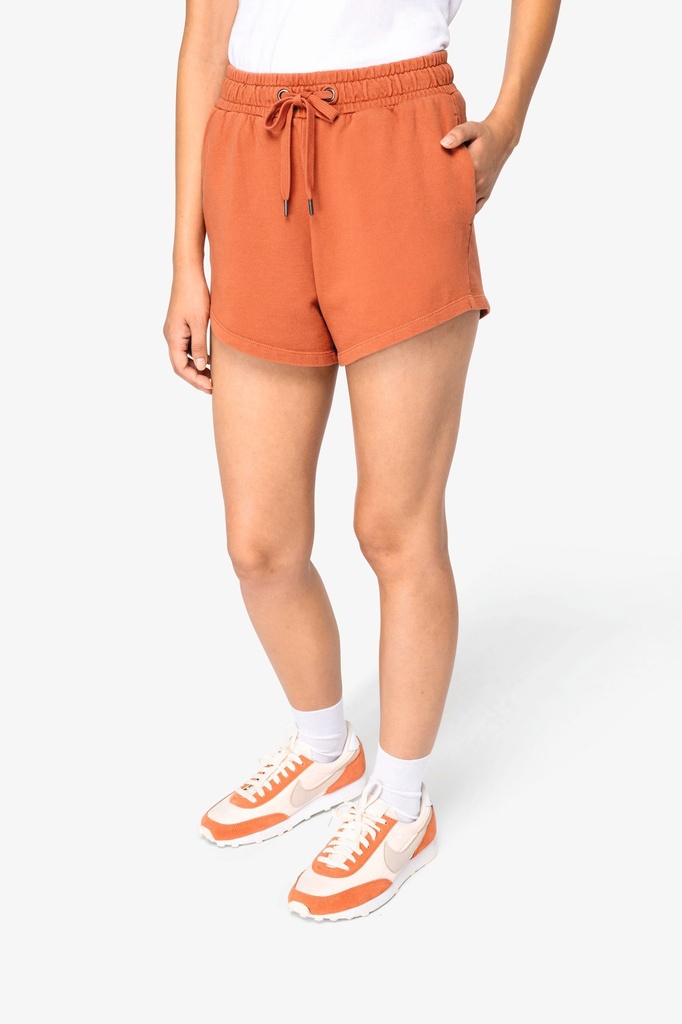 [NS715-WashedIvory-XS] NS715 - Short écoresponsable French Terry femme  - WashedIvory (XS)