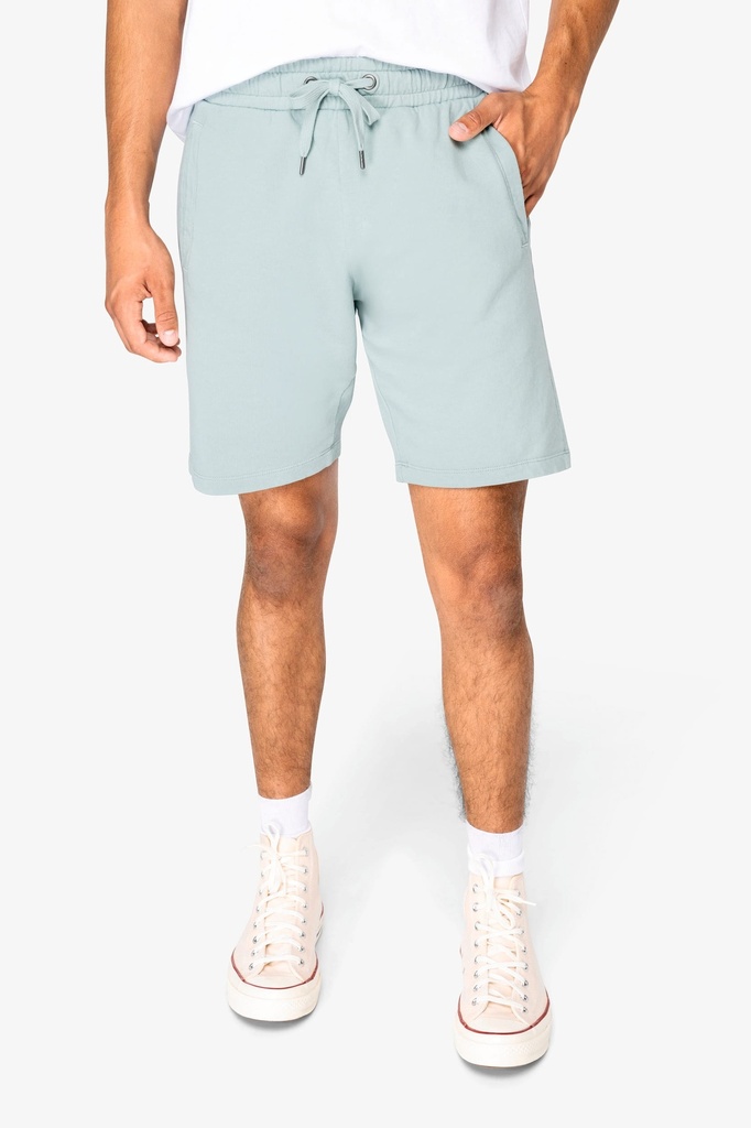 [NS716-WashedIvory-S] NS716 - Short écoresponsable French Terry homme  - WashedIvory (S)