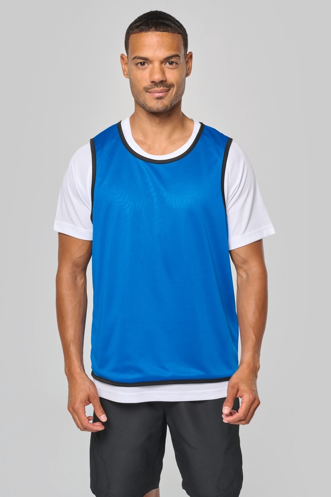 [PA044-SportyRed_SportyYellow-S/M] PA044 - Chasuble de rugby réversible unisexe - SportyRed_SportyYellow (S/M)