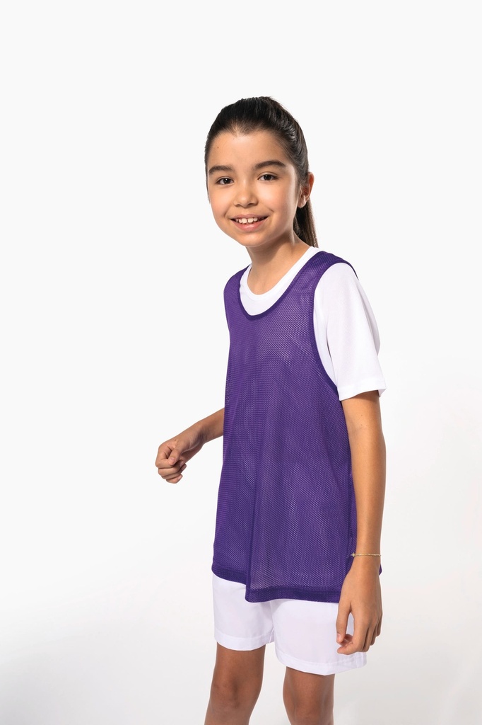 [PA047-SportyNavy-10/14ans] PA047 - Chasuble en filet léger multisports enfant - SportyNavy (10/14 ans)