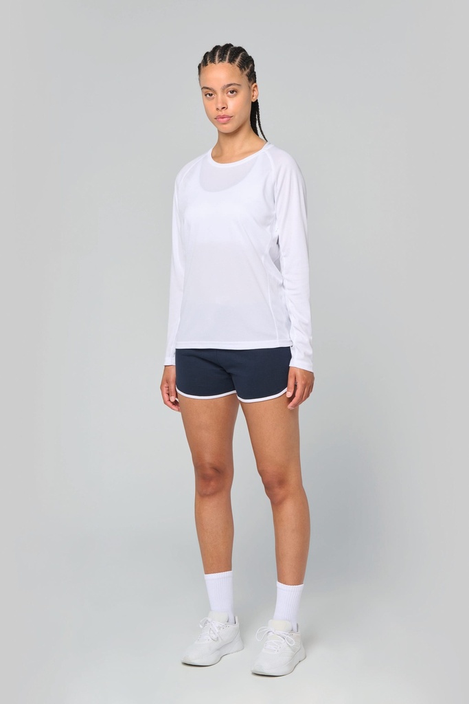 [PA1021-Black_GreyHeather-XS] PA1021 - Short de sport femme - Black_GreyHeather (XS)