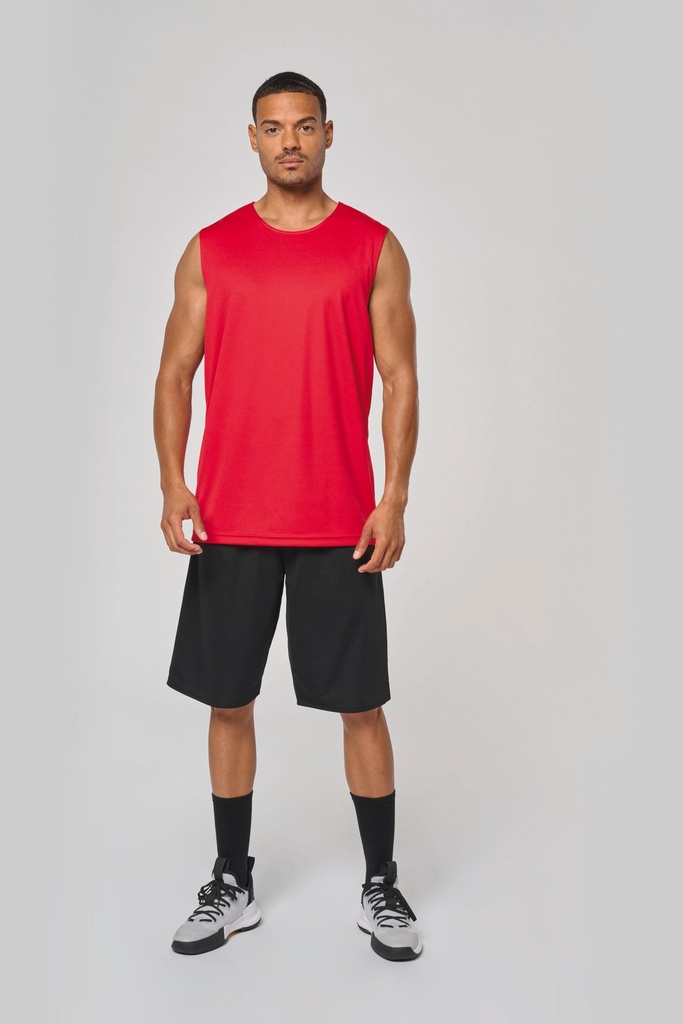 [PA162-Black_White-XL] PA162 - Short réversible basket-ball unisexe - Black_White