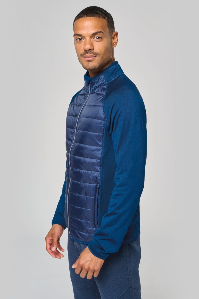 [PA233-DarkRoyalBlue_Black-XS] PA233 - Veste sport bi-matière unisexe - DarkRoyalBlue_Black (XS)