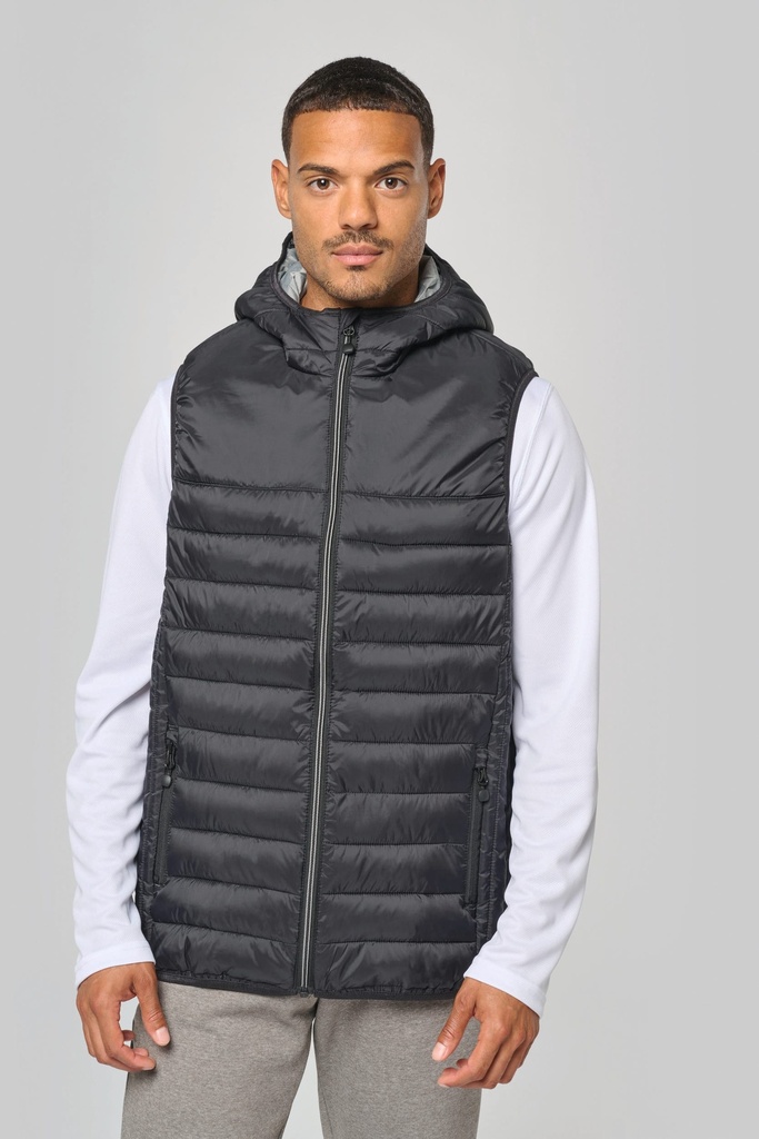 [PA237-MarlDarkGrey-XS] PA237 - Bodywarmer à capuche - MarlDarkGrey (XS)