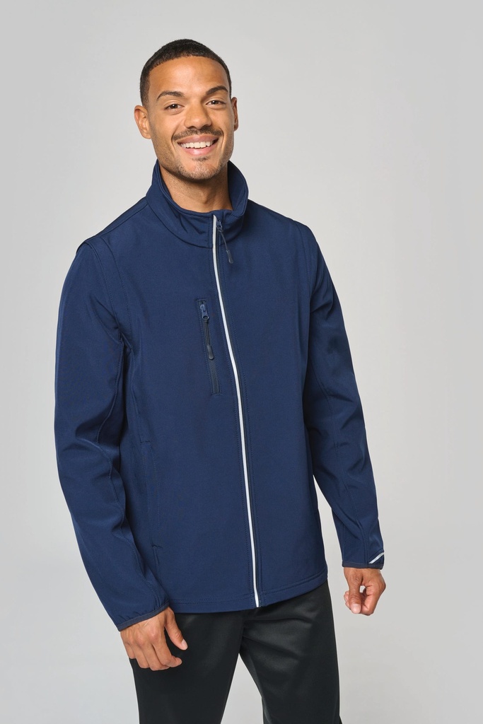 [PA323-Titanium-XS] PA323 - Veste softshell sport manches amovibles unisexe - Titanium (XS)