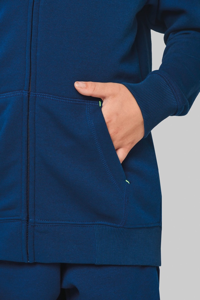 [PA386-DarkGreyHeather-12/14ans] PA386 - Veste zippée à capuche enfant - DarkGreyHeather (12/14 ANS)