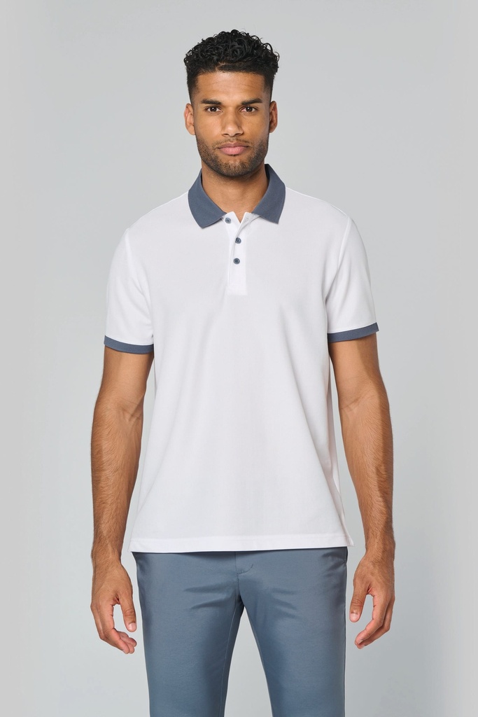 [PA489-Black-XS] PA489 - Polo piqué performance homme - Black (XS)