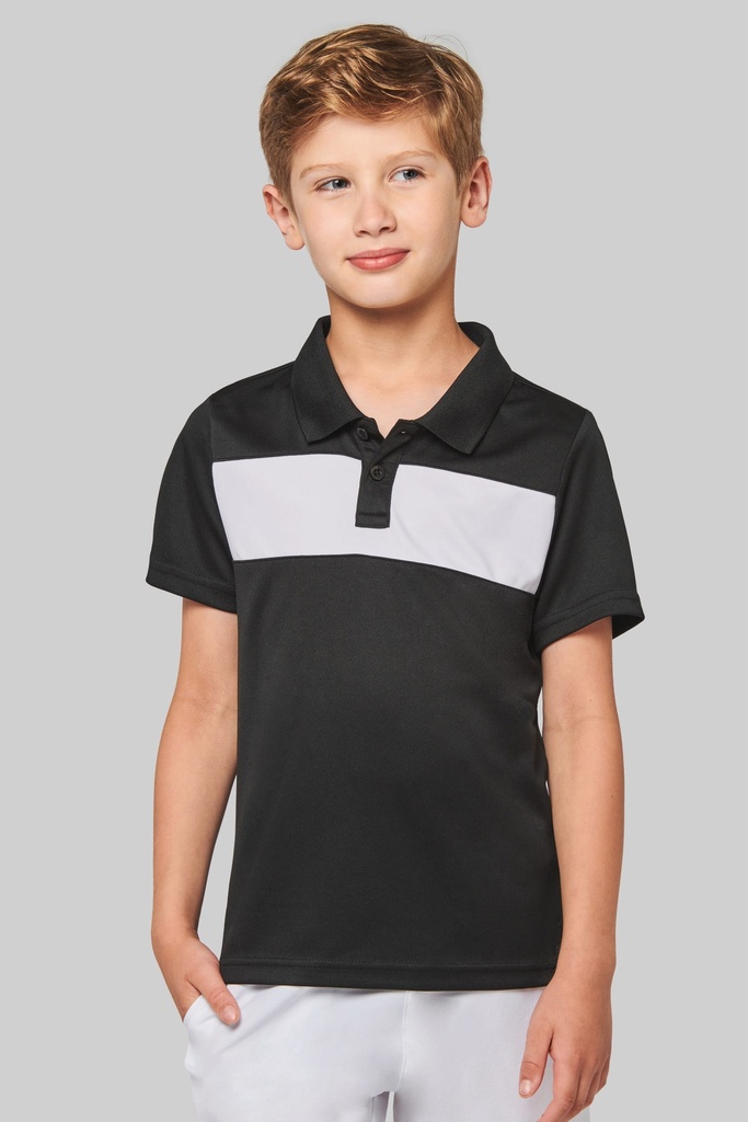 [PA494-SportyRoyalBlue_White-12/14ans] PA494 - Polo manches courtes enfant - SportyRoyalBlue_White (12/14 ANS)