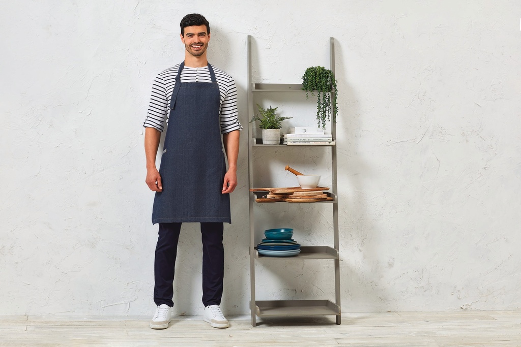 [PR122-GreyDenim-OneSize] PR122 - Tablier écoresponsable "Regenerate" - GreyDenim