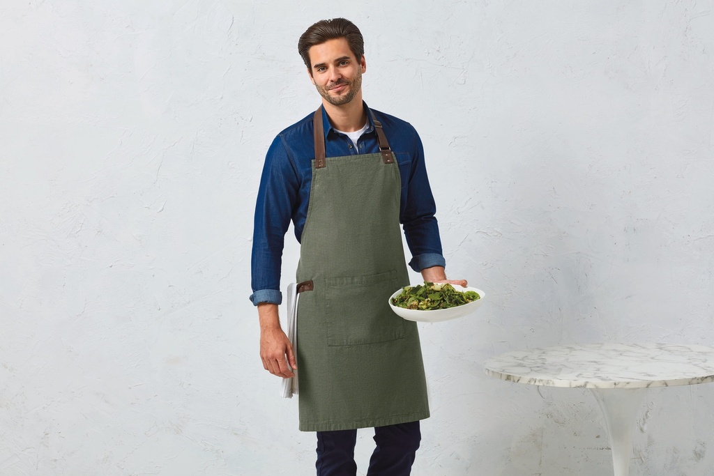 [PR144-Mustard-OneSize] PR144 - Tablier à bavette "Annex"  - Mustard