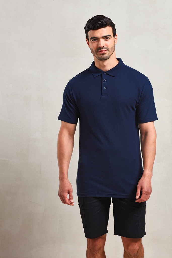 [PR612-Navy-S] PR612 - Polo boutons pression Coolchecker - Navy (S)
