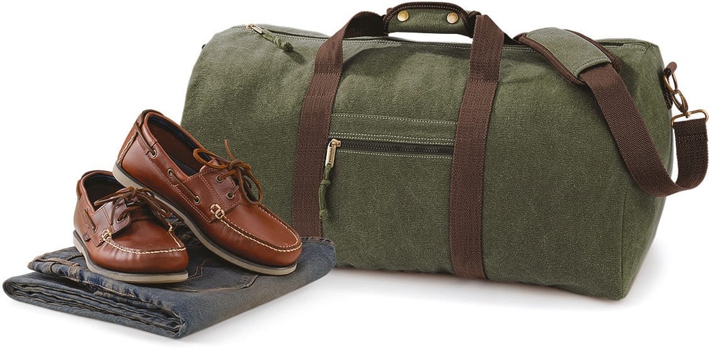 QD613 - Sac de voyage vintage en toile - Sahara