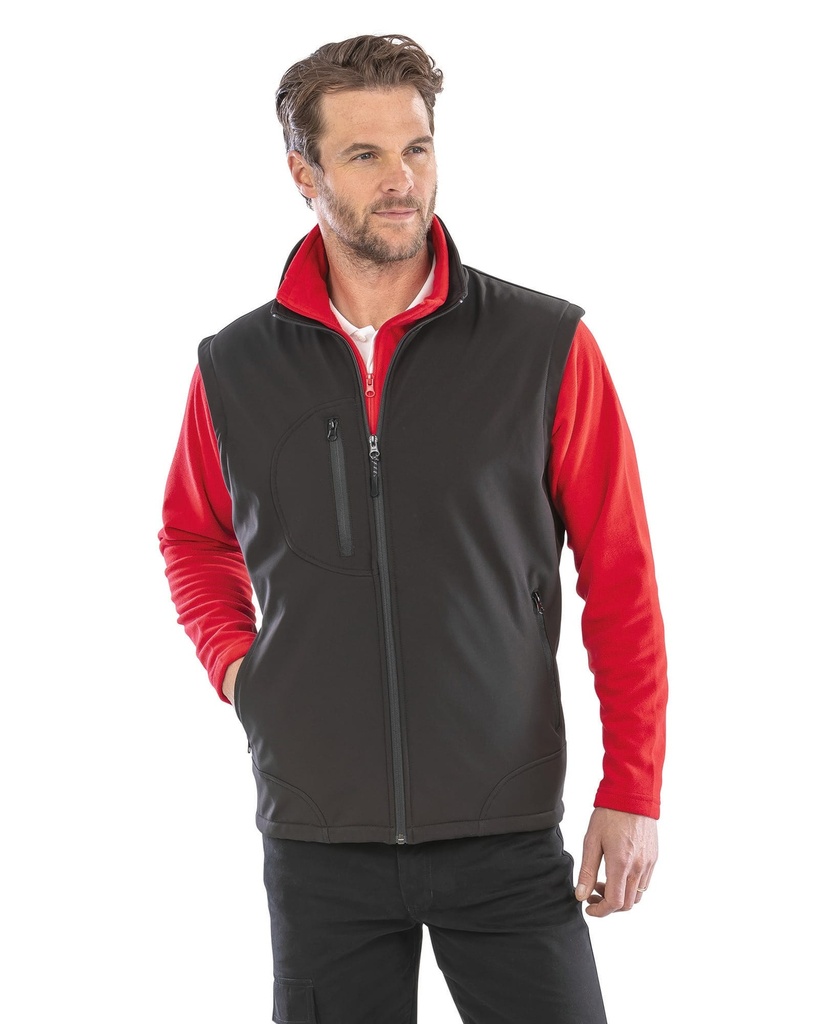 [R123-WorkguardGrey-S] R123 - Bodywarmer softshell - WorkguardGrey (S)