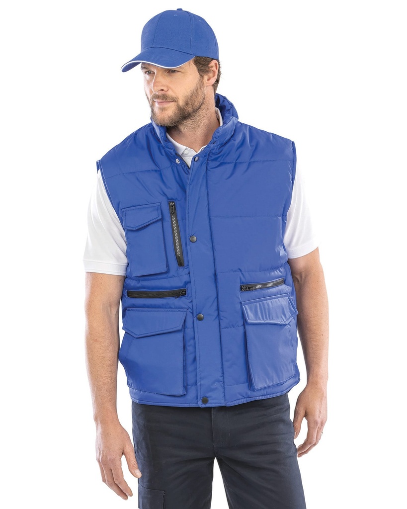[R127-Red-S] R127 - Bodywarmer matelassé Ripstop - Red (S)