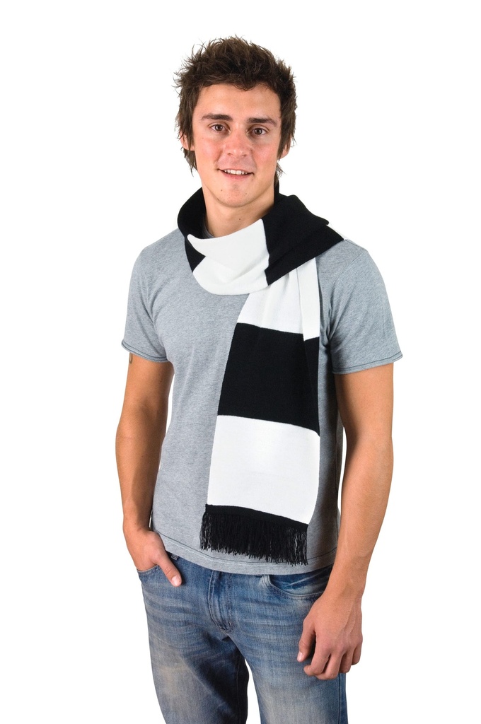 [R146X-Red_Black-OneSize] R146X - Écharpe bicolore "Team" - Red_Black