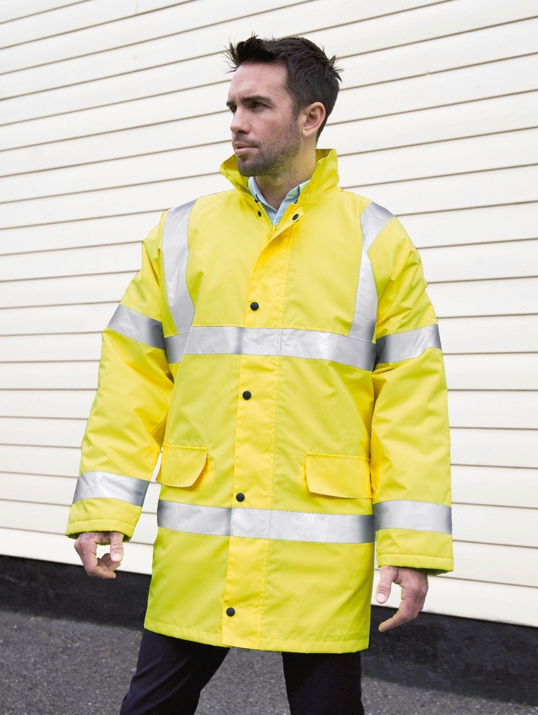 [R218X-FluorescentYellow-S] R218X - Parka High Viz Motorway - FluorescentYellow (S)