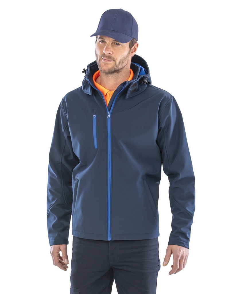 [R230M-Black_Grey-S] R230M - Veste Softshell Capuche Homme TX Performance - Black_Grey (S)
