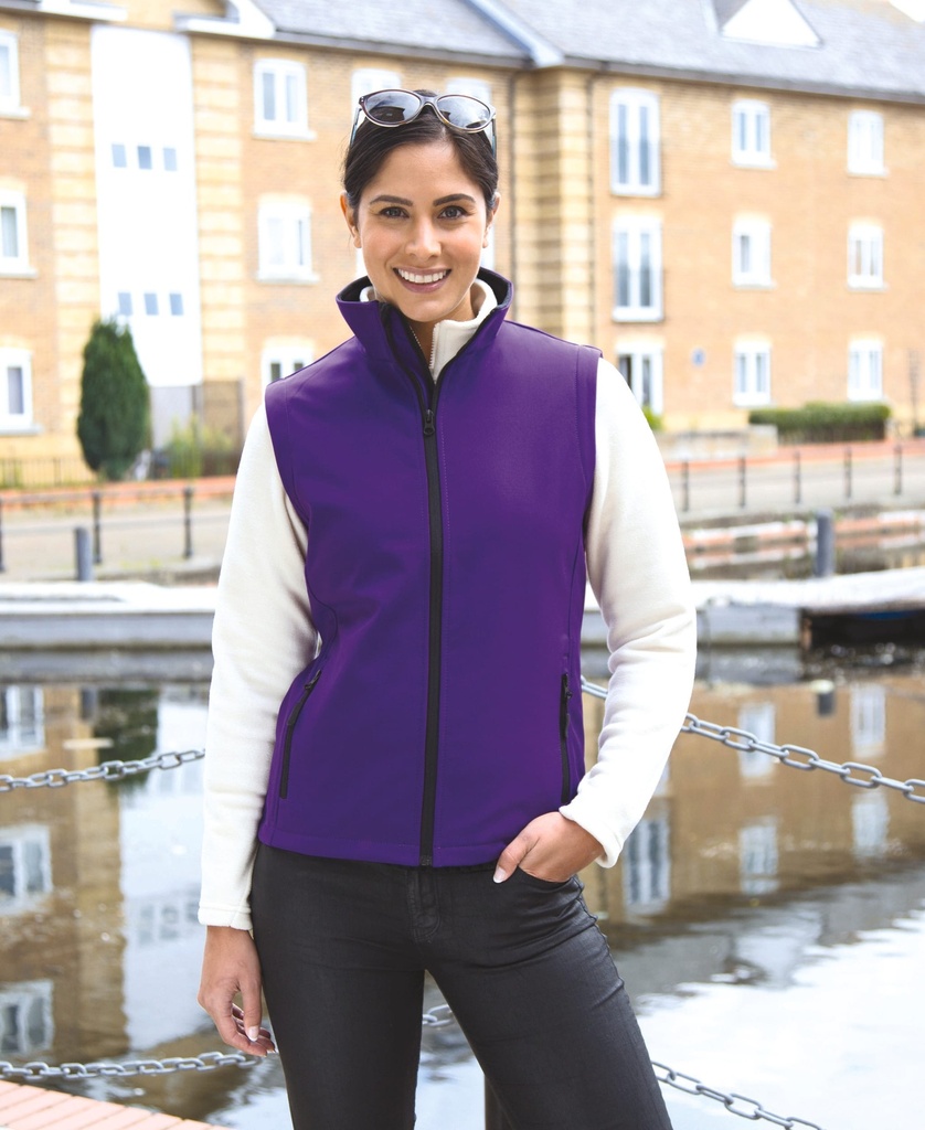 [R232F-Navy_Royal-XS] R232F - Bodywarmer Softshell Femme Printable - Navy_Royal (XS)