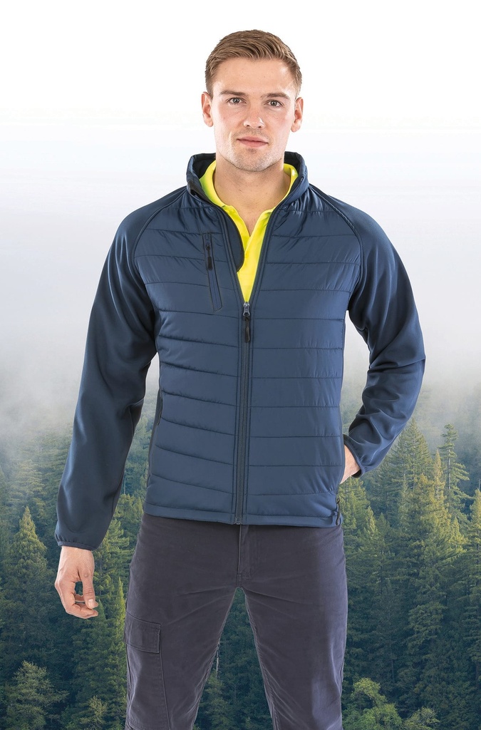 [R237X-Navy_Red-XS] R237X - Veste softshell rembourrée black compass recyclée - Navy_Red (XS)