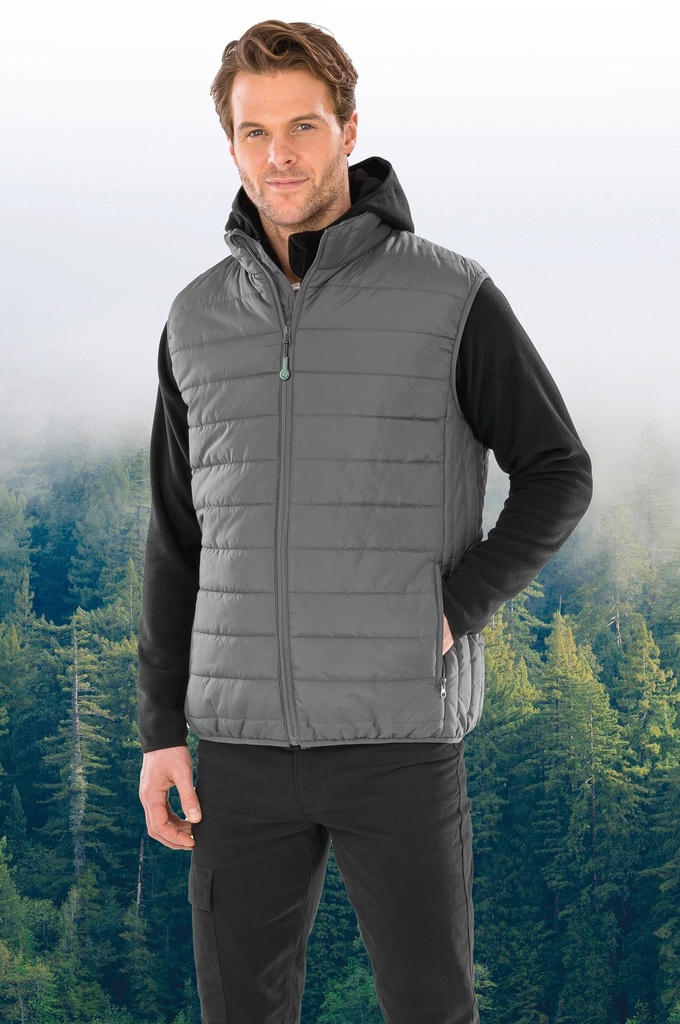 [R244X-Black-XS] R244X - Bodywarmer recyclé et matelassé Core - Black (XS)