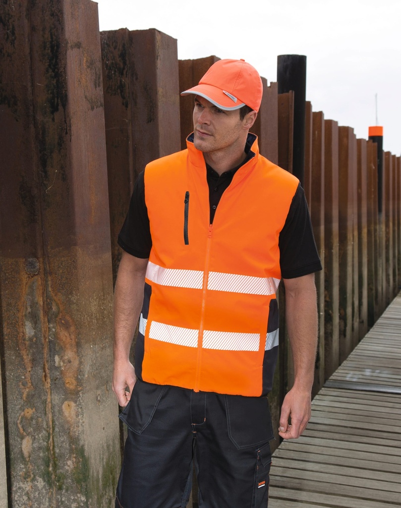 [R332X-FluorescentYellow_Navy-S] R332X - Bodywarmer de sécurité réversible - FluorescentYellow_Navy (S)