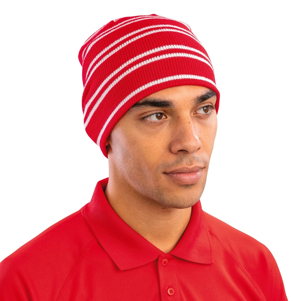 [R354X-Red_White-OneSize] R354X - Bonnet réversible "Team" - Red_White