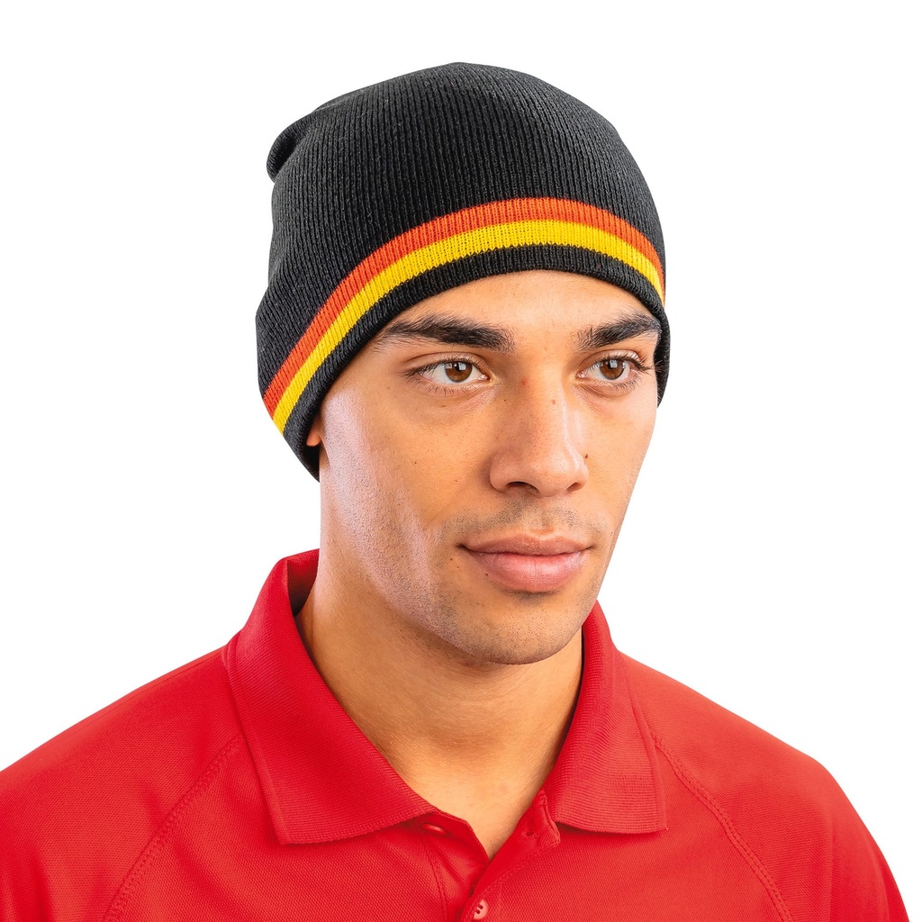 [R368X-Green_Gold_White-OneSize] R368X - Bonnet "Supporter" - Green_Gold_White