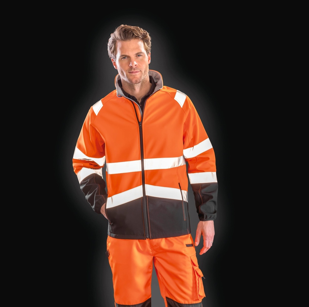 [R450X-FluorescentOrange_Black-S] R450X - Veste softshell - FluorescentOrange_Black (S)