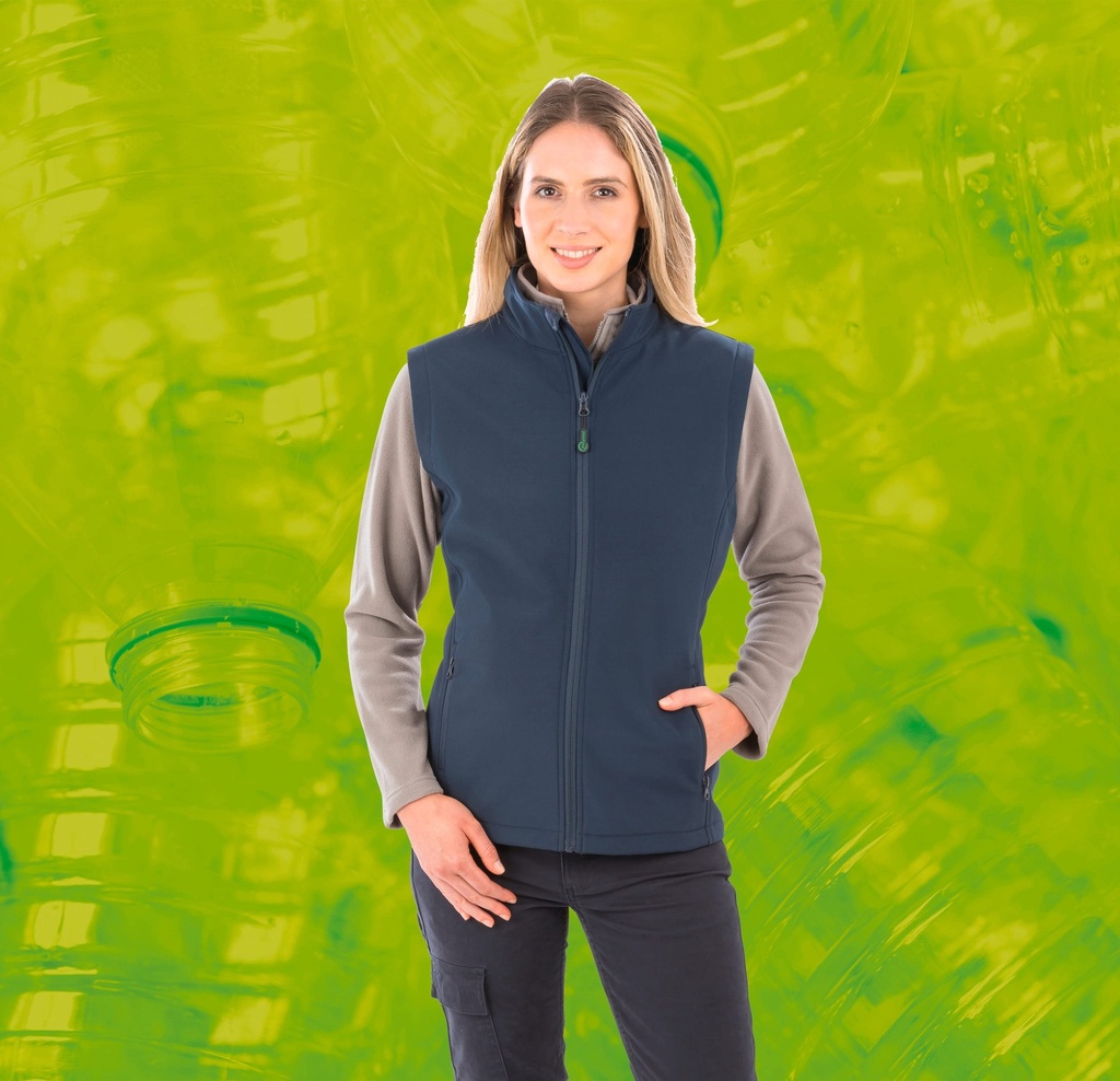 [R902F-Black-XS] R902F - Bodywarmer softshell femme recyclé - Black (XS)