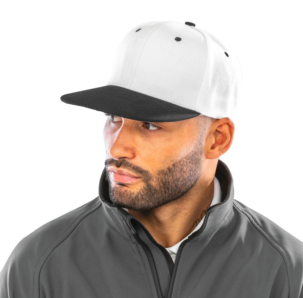 [RC082X-HeatherGrey_Black-OneSize] RC082X - Casquette Bronx bicolore - HeatherGrey_Black