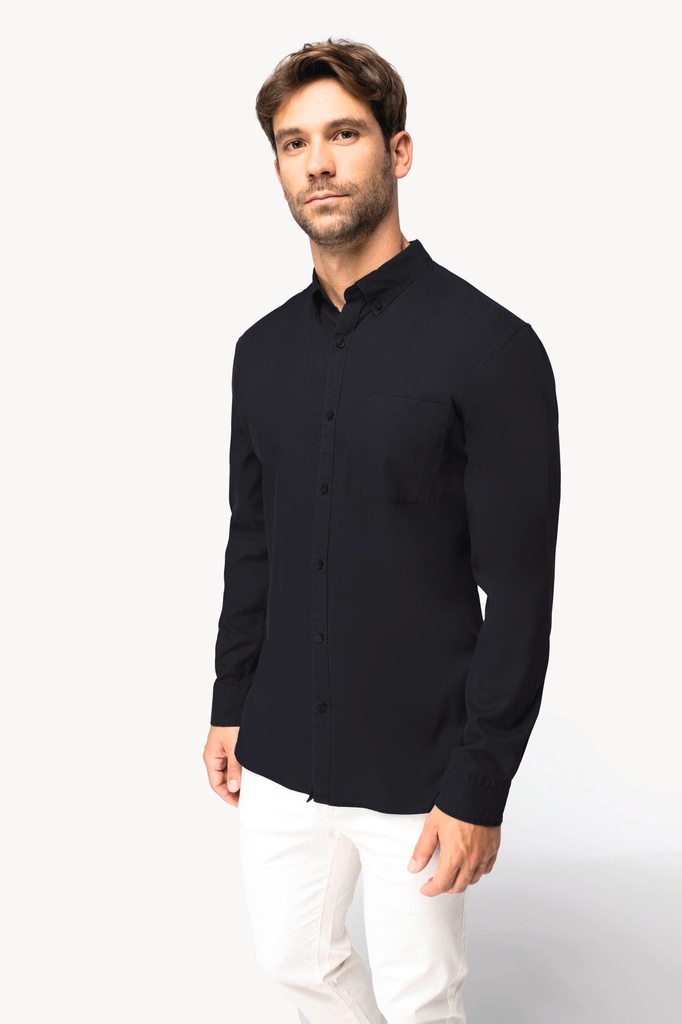 SP513 - Chemise écoresponsable en lyocell homme  - WashedDarkNavy