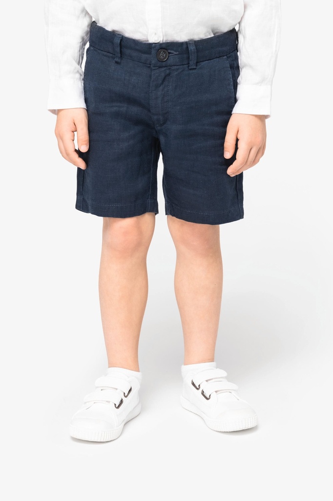 [SP709-LinenSand-10/12ans] SP709 - Bermuda en lin enfant - LinenSand (10/12 ans)