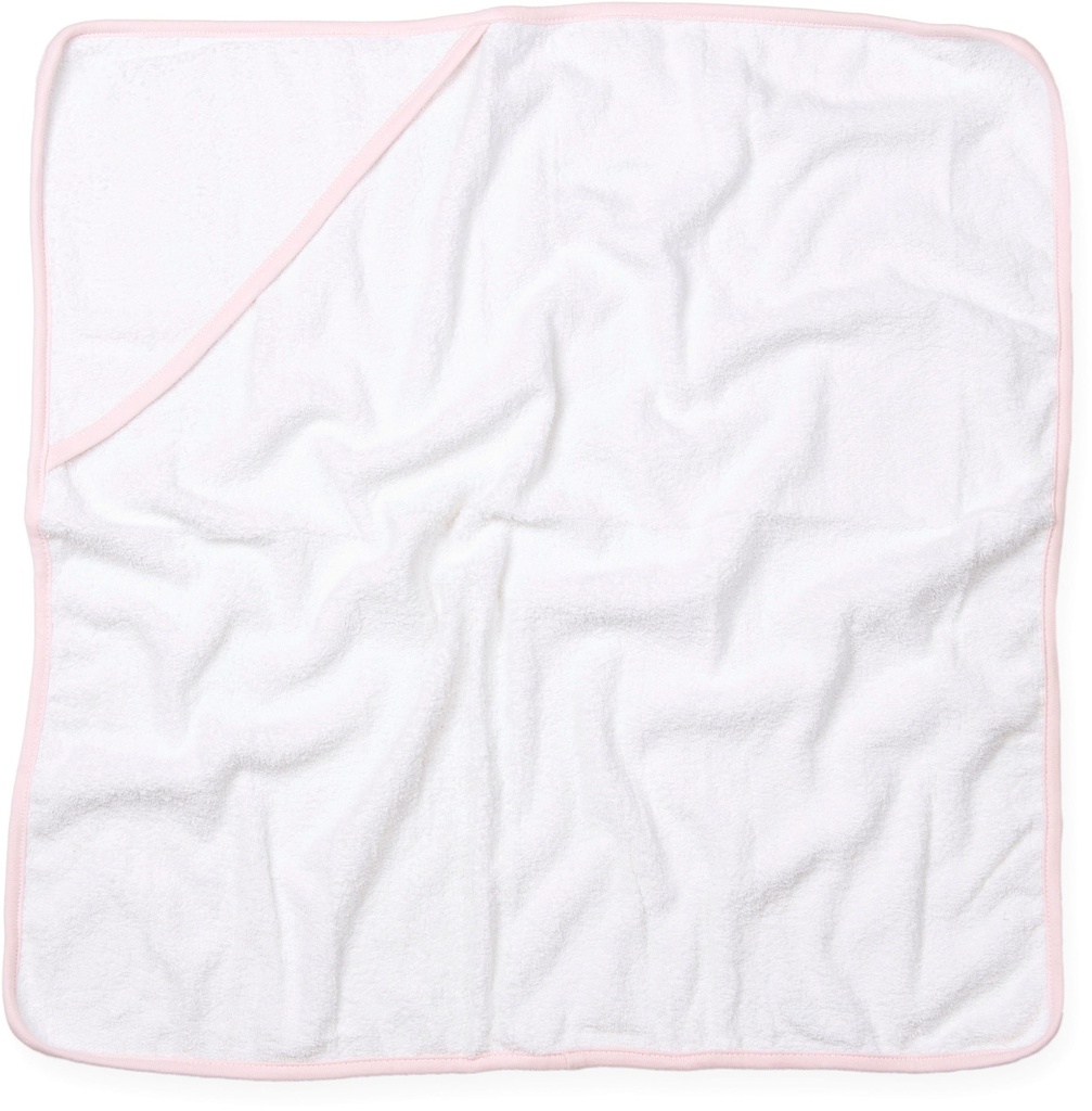 [TC36-White_PalePink-OneSize] TC36 - Sortie de bain bébé - White_PalePink