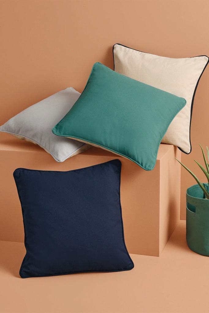 W355 - Housse de coussin à bord passepoilé - Natural_LightGrey