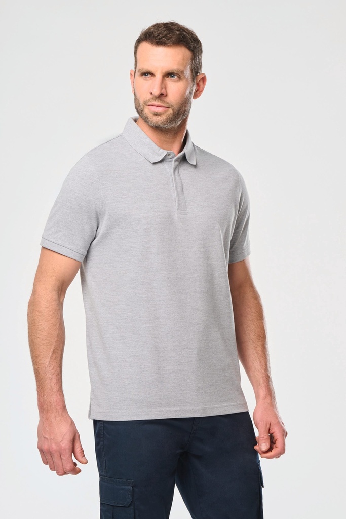 WK225 - Polo col boutons pression manches courtes homme - OxfordGrey