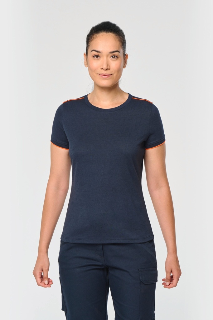 [WK3021-OxfordGrey_Black-XS] WK3021 - T-shirt Day To Day manches courtes femme - OxfordGrey_Black (XS)