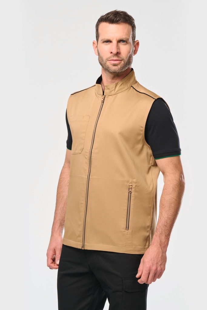 [WK6148-White_Navy-S] WK6148 - Gilet Day To Day homme - White_Navy (S)