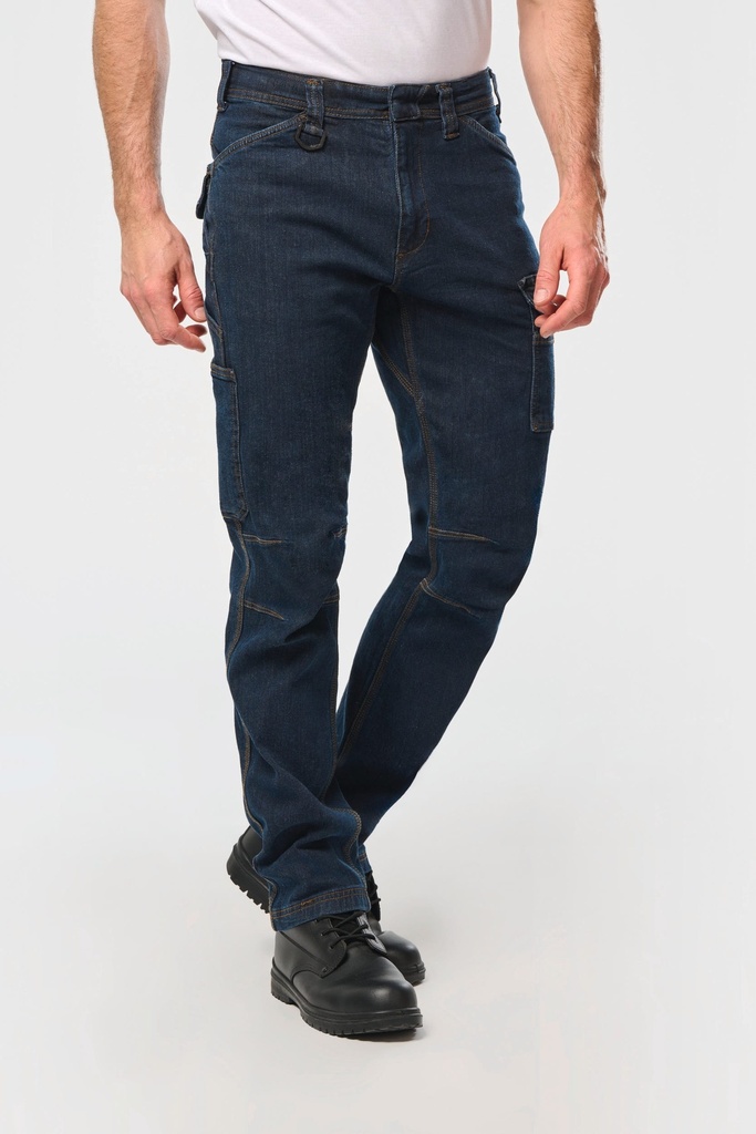 WK705 - Pantalon Denim multipoches homme - BlackRinse