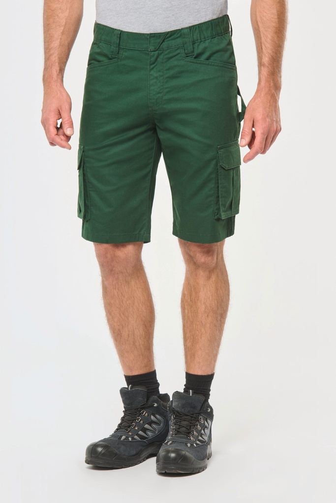 [WK713-ForestGreen-XS] WK713 - Bermuda multipoches écoresponsable homme - ForestGreen (XS)